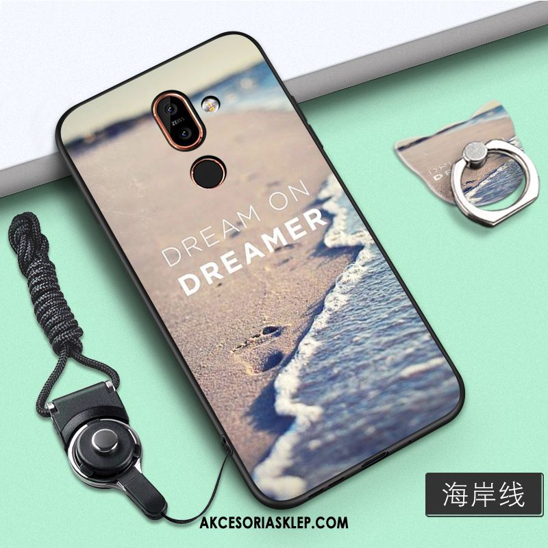 Futerał Nokia 7 Plus Anti-fall Nubuku Niebieski Telefon Komórkowy Miękki Etui Sklep