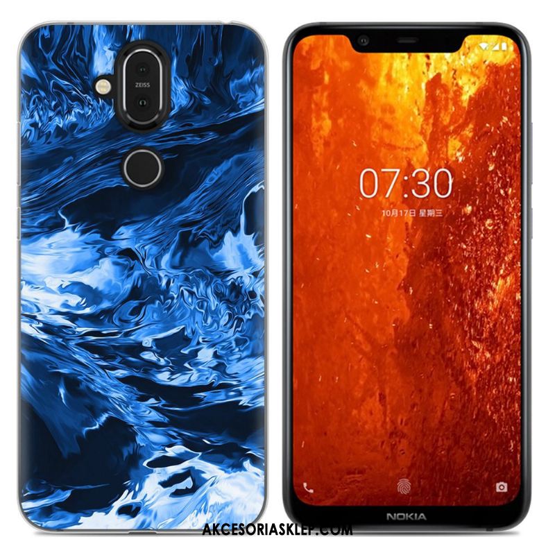 Futerał Nokia 8.1 Proste Kreskówka Anti-fall Purpurowy Telefon Komórkowy Obudowa Kupię