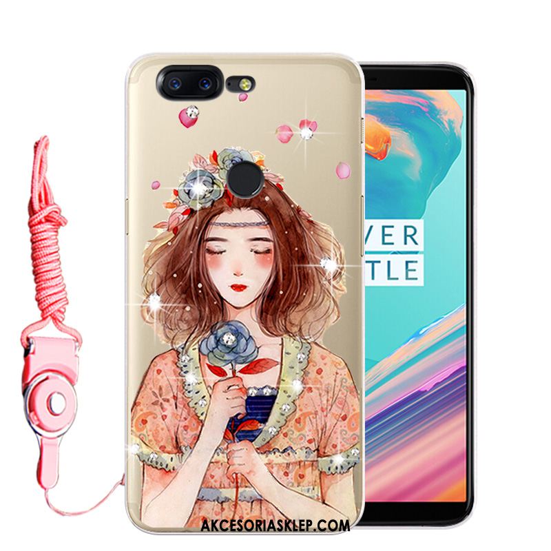 Futerał Oneplus 5t Telefon Komórkowy Rhinestone Biały Anti-fall Ochraniacz Pokrowce Sklep