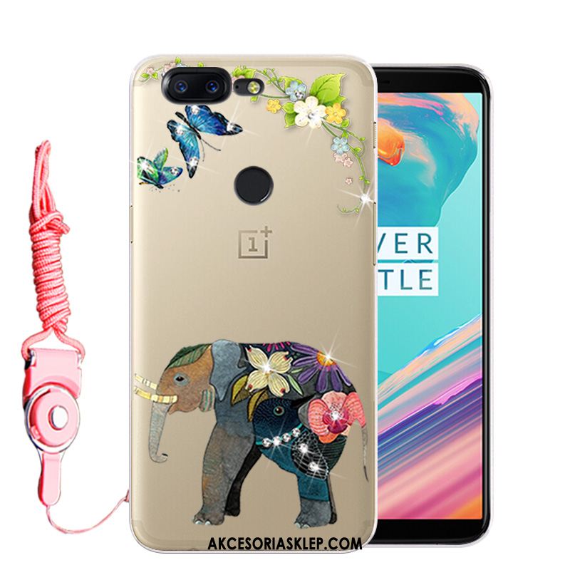 Futerał Oneplus 5t Telefon Komórkowy Rhinestone Biały Anti-fall Ochraniacz Pokrowce Sklep