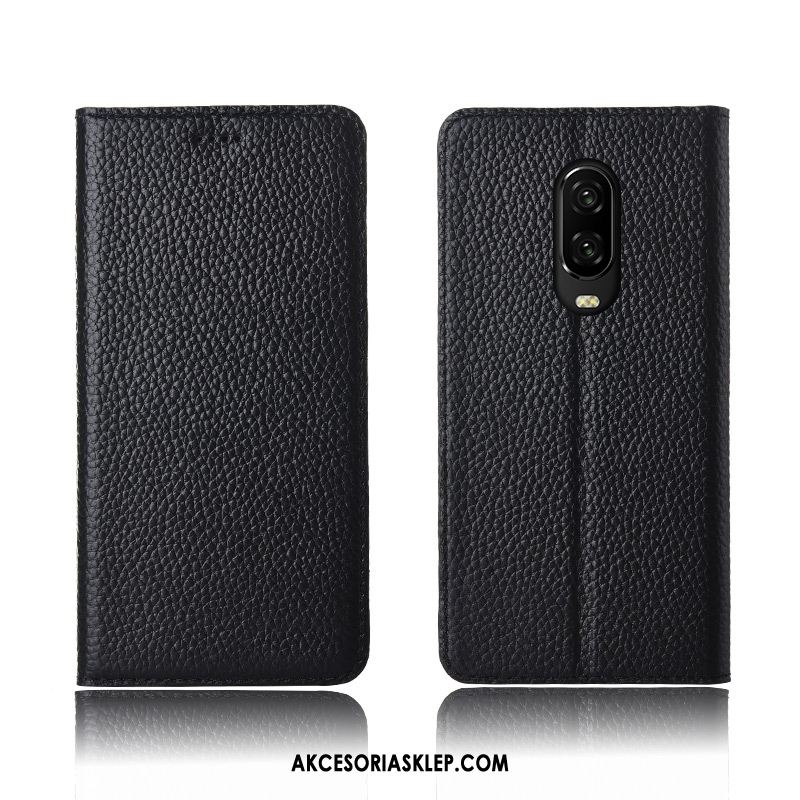 Futerał Oneplus 6t Prawdziwa Skóra Skórzany Futerał Ochraniacz Litchi Nowy Obudowa Kup