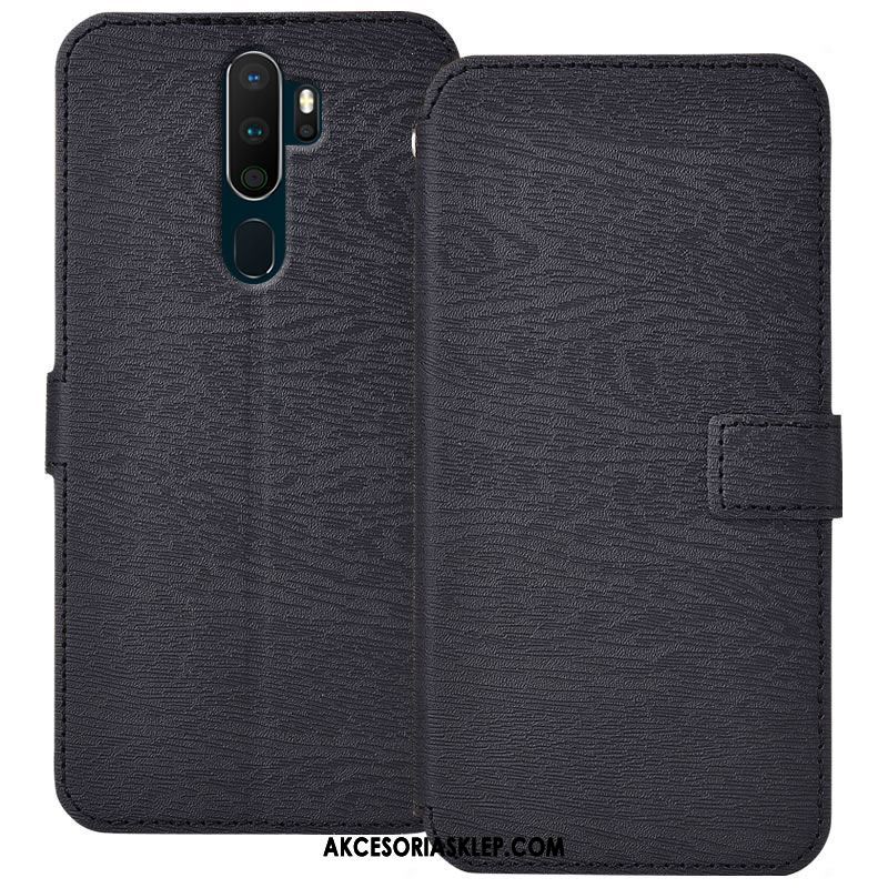 Futerał Oppo A5 2020 Ziarno Drewna Anti-fall Telefon Komórkowy Eleganckie Skórzany Futerał Pokrowce Sklep