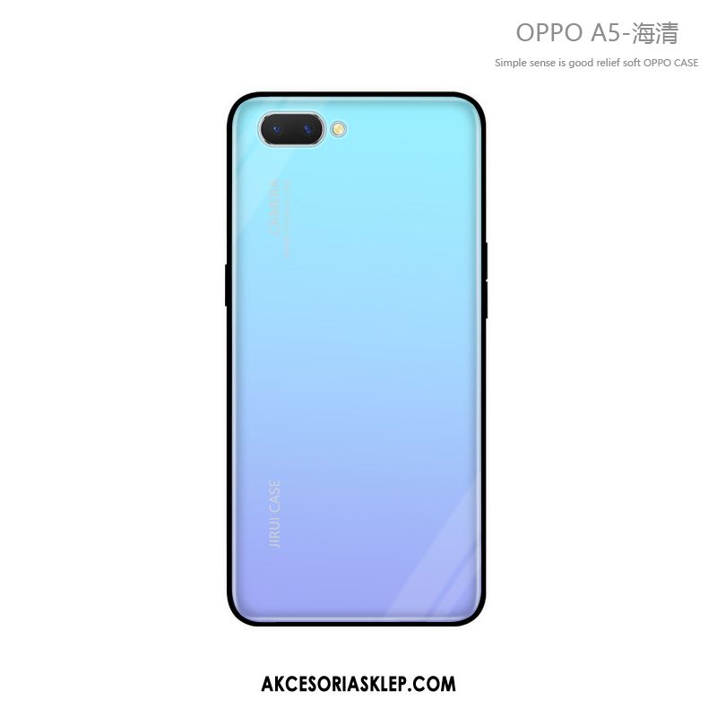 Futerał Oppo A5 All Inclusive Jasny Niebieski Czerwony Netto Modna Marka Etui Tanie
