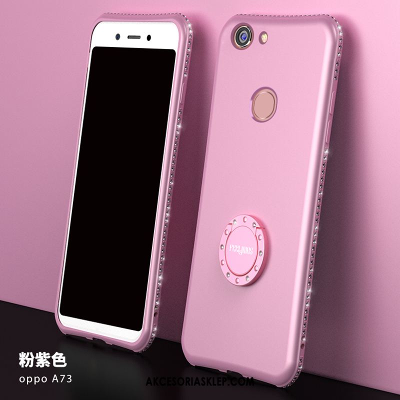 Futerał Oppo A73 Luksusowy All Inclusive Modna Marka Czerwony Rhinestone Etui Dyskont