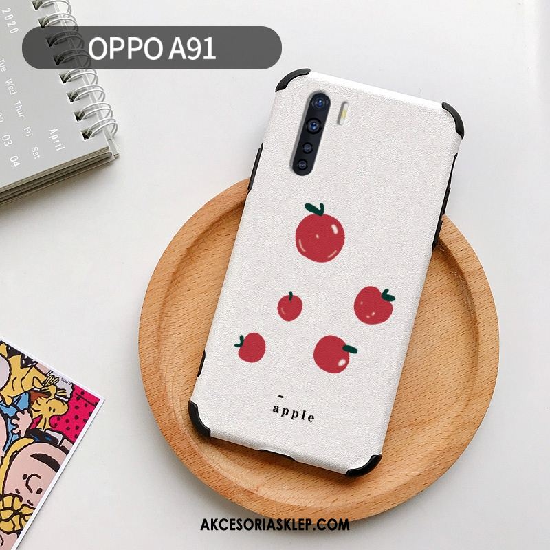 Futerał Oppo A91 Ochraniacz Jedwab Biały Kreskówka Świeży Etui Sprzedam