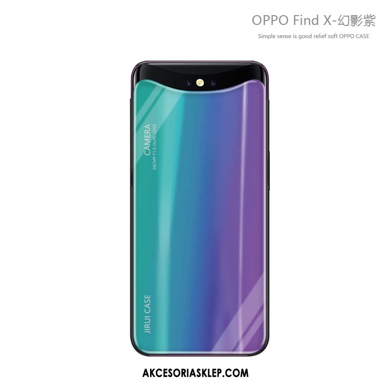 Futerał Oppo Find X Kreatywne Modna Marka Szkło Osobowość Silikonowe Etui Sprzedam