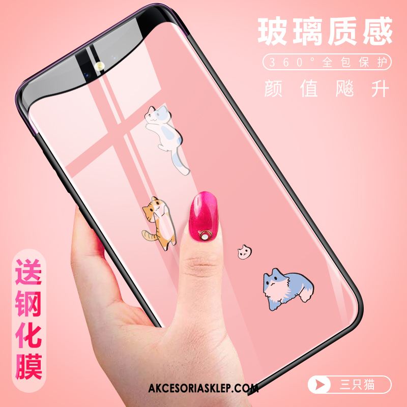Futerał Oppo Find X Różowe Nowy Lekki I Cienki Osobowość Anti-fall Obudowa Tanie