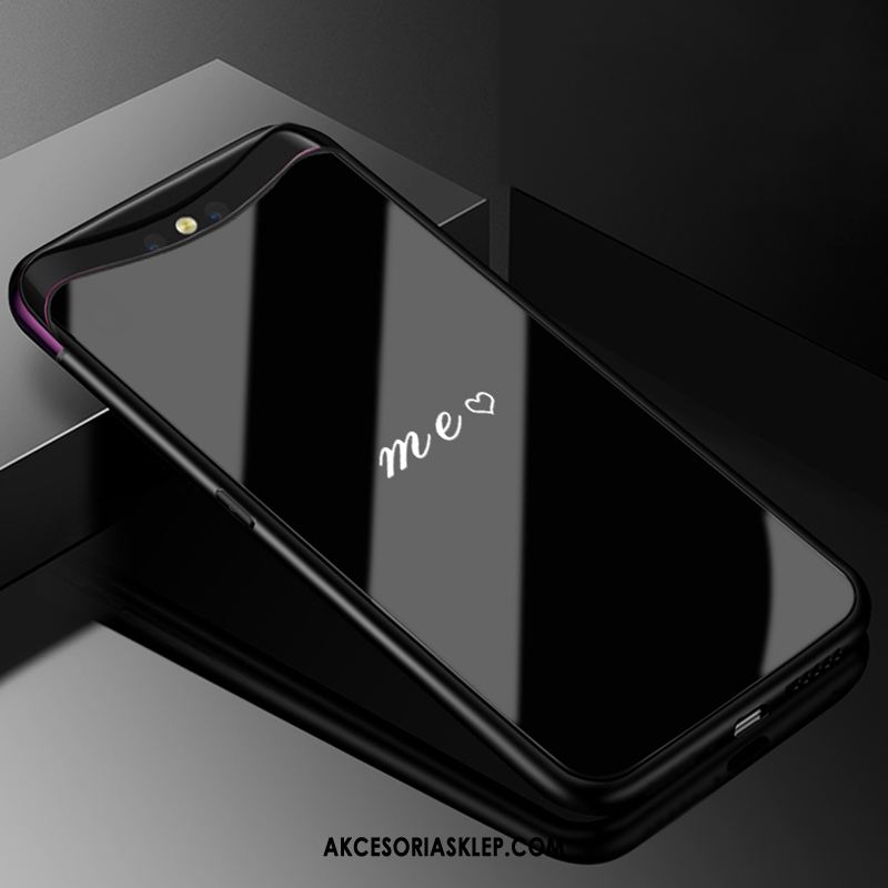 Futerał Oppo Find X Szkło Obrzeża Osobowość Ciemno Niebieski Kreskówka Pokrowce Dyskont