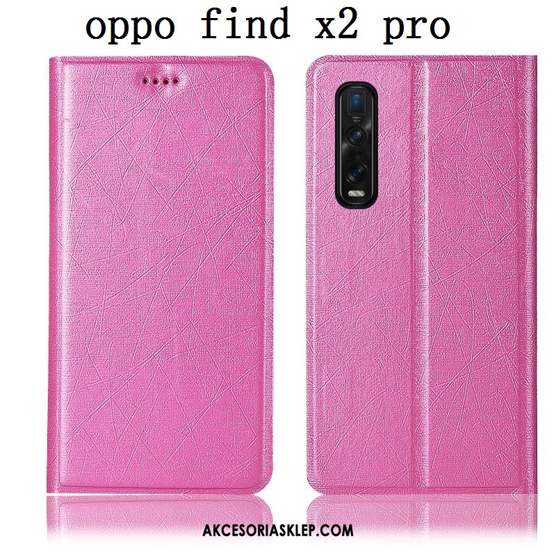 Futerał Oppo Find X2 Pro Jedwab Anti-fall Ochraniacz Skórzany Futerał Telefon Komórkowy Pokrowce Oferta