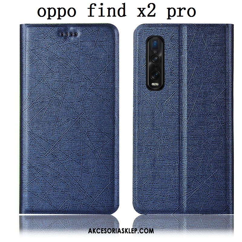 Futerał Oppo Find X2 Pro Jedwab Anti-fall Ochraniacz Skórzany Futerał Telefon Komórkowy Pokrowce Oferta