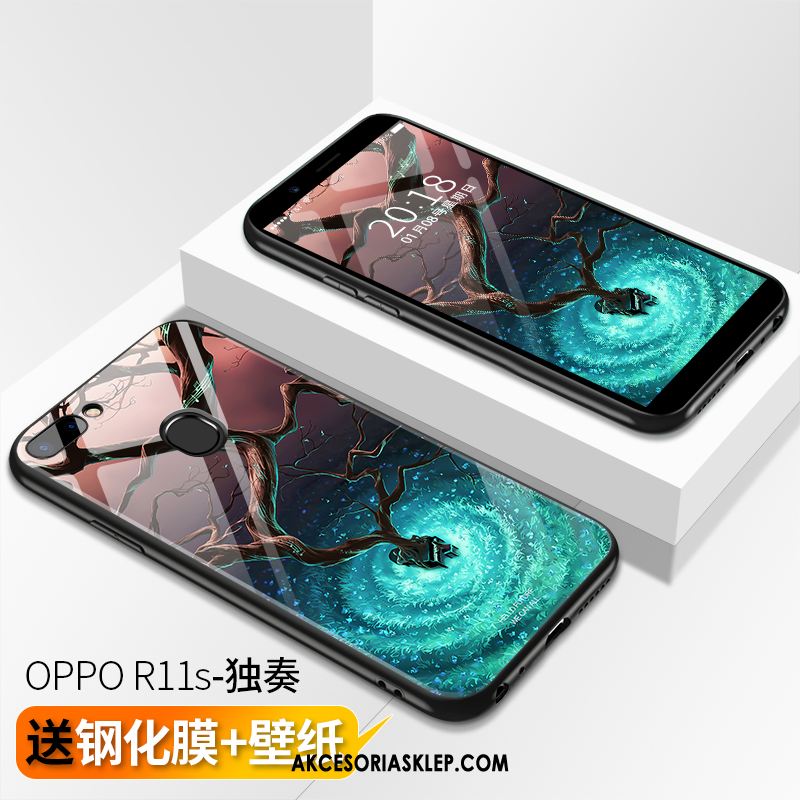 Futerał Oppo R11s Cienkie Gwiazda Telefon Komórkowy Czarny Modna Marka Etui Tanie