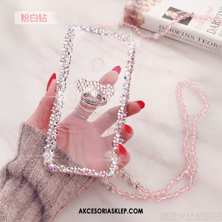 Futerał Oppo R11s Czerwony Wspornik Rhinestone Luksusowy Wiszące Ozdoby Etui Sklep