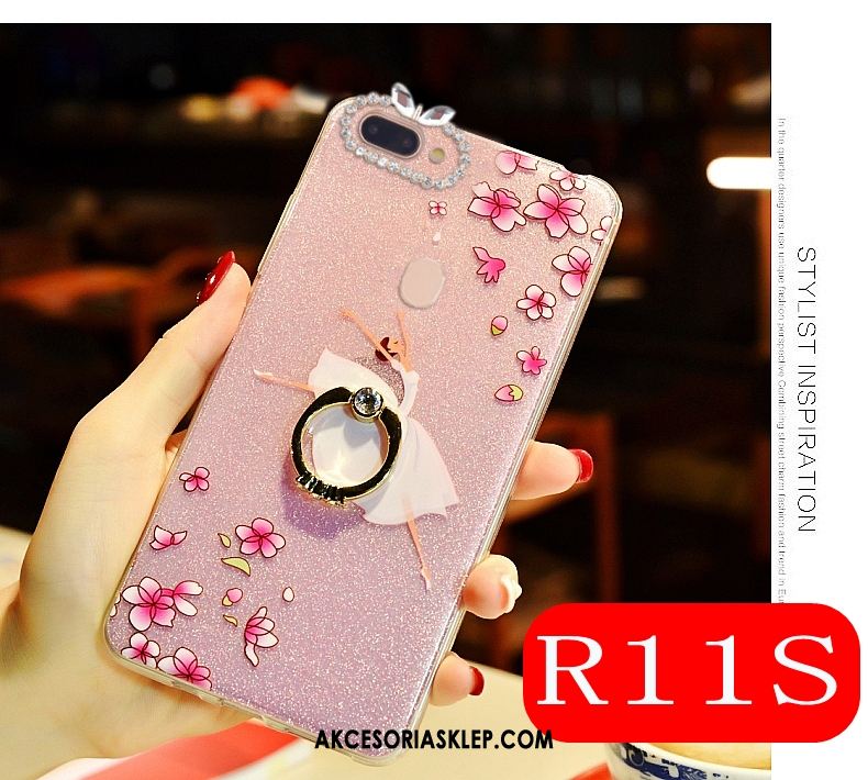 Futerał Oppo R11s Rhinestone Telefon Komórkowy Różowe All Inclusive Piękny Etui Dyskont