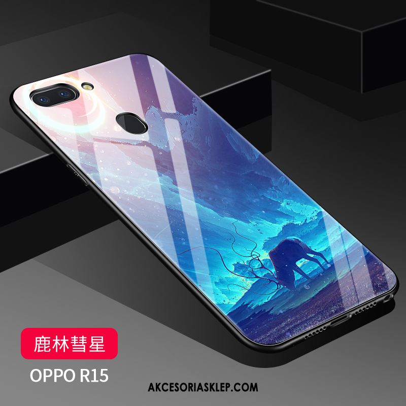 Futerał Oppo R15 Biały Modna Marka Cienkie Gwiazda Szkło Pokrowce Dyskont