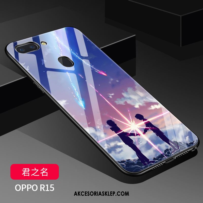 Futerał Oppo R15 Biały Modna Marka Cienkie Gwiazda Szkło Pokrowce Dyskont