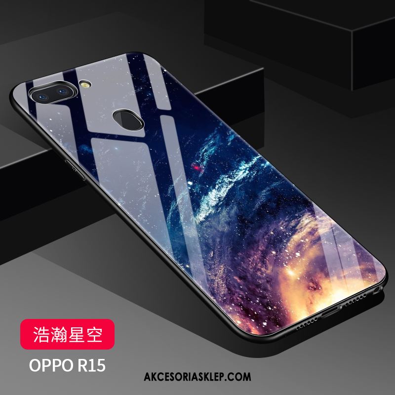 Futerał Oppo R15 Biały Modna Marka Cienkie Gwiazda Szkło Pokrowce Dyskont