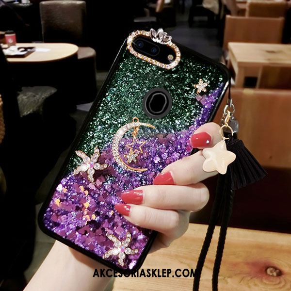 Futerał Oppo R15 Czarny Quicksand Ochraniacz Rhinestone Telefon Komórkowy Obudowa Kup