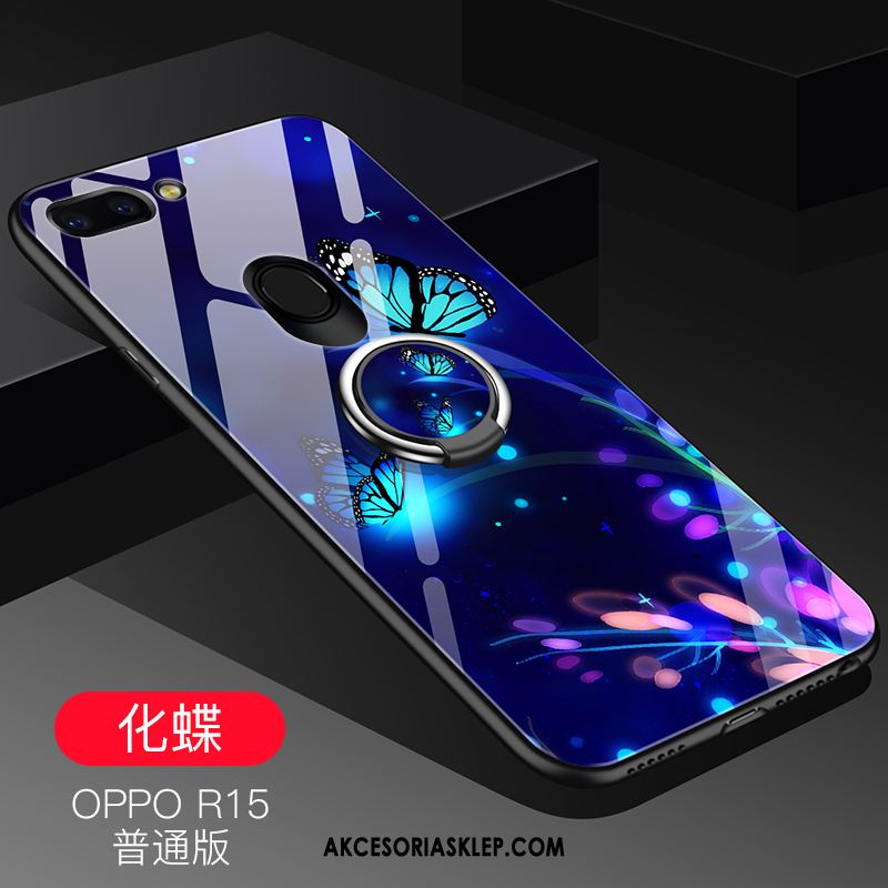 Futerał Oppo R15 Kreatywne Silikonowe Trudno Niebieski Nubuku Obudowa Tanie