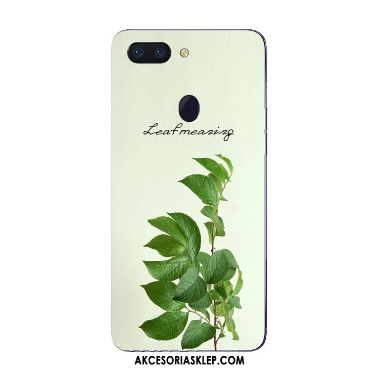 Futerał Oppo R15 Pro Miękki Silikonowe Telefon Komórkowy Kwiaty Zielony Obudowa Sklep