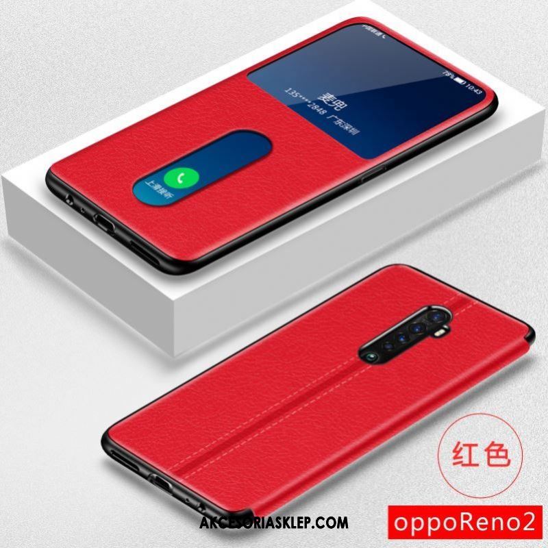 Futerał Oppo Reno 2 Czarny Ochraniacz All Inclusive Skórzany Futerał Telefon Komórkowy Etui Kupię