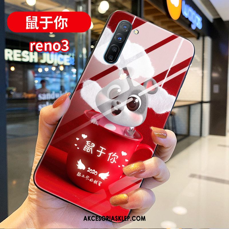 Futerał Oppo Reno 3 Anti-fall Modna Marka Piękny Nowy Szkło Obudowa Online