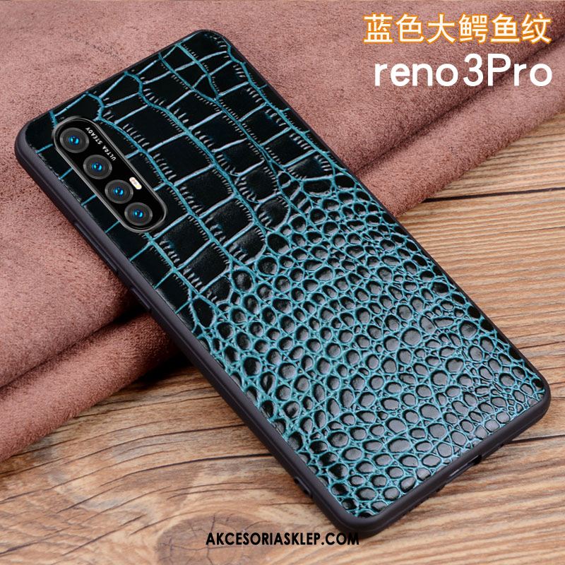 Futerał Oppo Reno 3 Pro Biznes All Inclusive Anti-fall Prawdziwa Skóra Czerwony Netto Etui Sklep