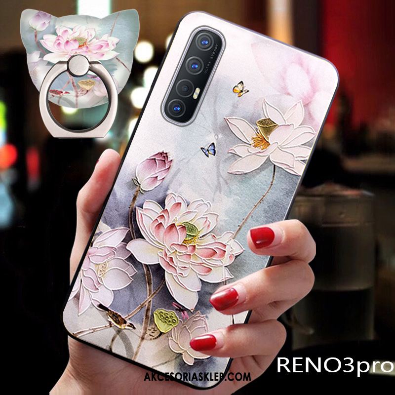 Futerał Oppo Reno 3 Pro Ochraniacz Ring Tendencja All Inclusive Chiński Styl Etui Sklep