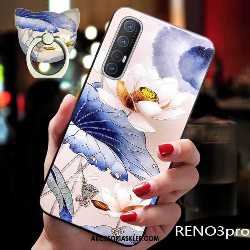 Futerał Oppo Reno 3 Pro Ochraniacz Ring Tendencja All Inclusive Chiński Styl Etui Sklep