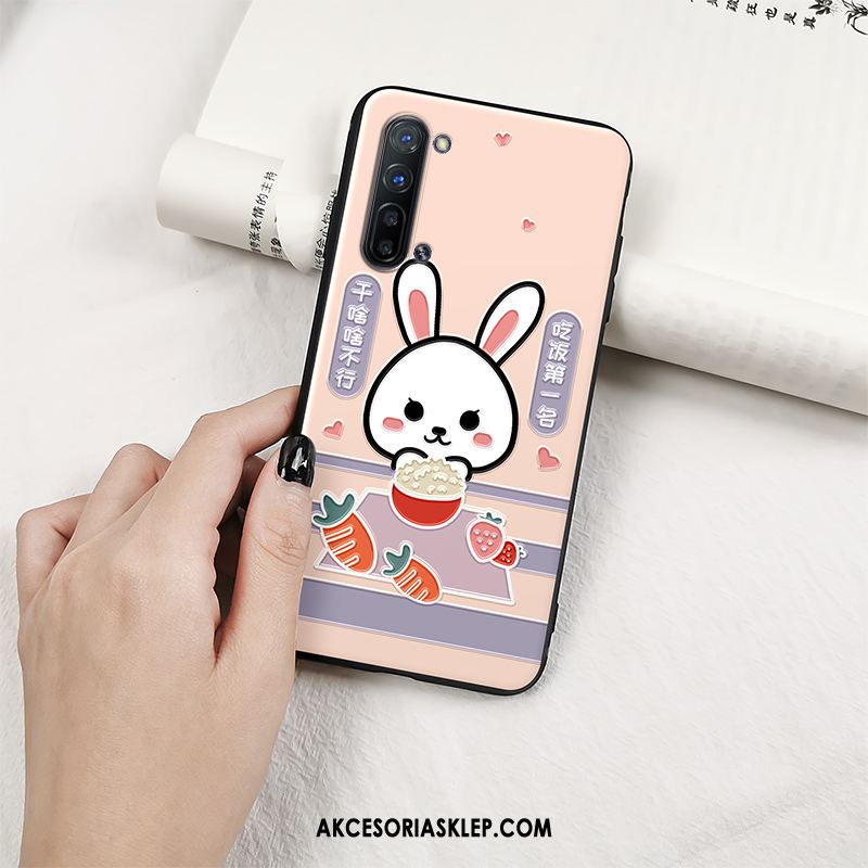 Futerał Oppo Reno 3 Różowe Miękki Ładny Anti-fall Bunny Pokrowce Sklep