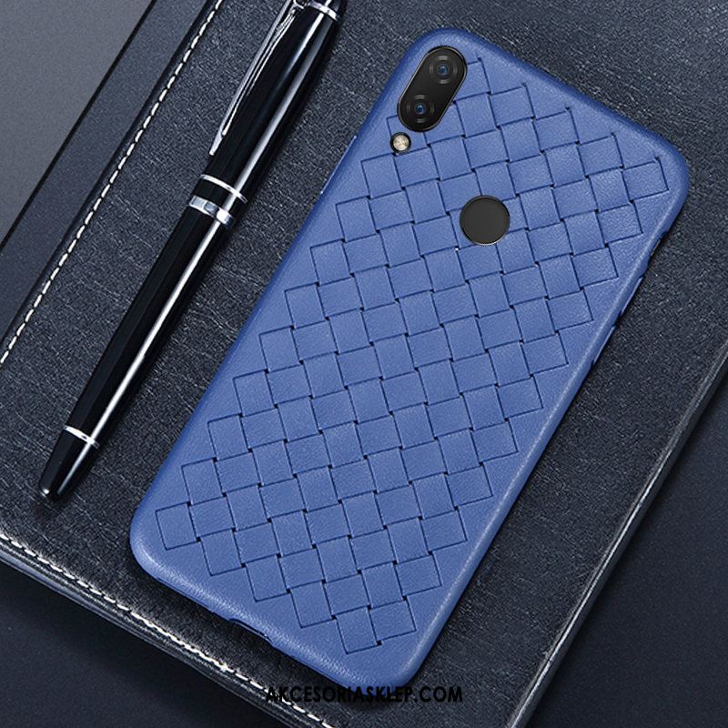 Futerał Redmi 7 Niebieski Telefon Komórkowy Czerwony Anti-fall W Kratę Etui Online