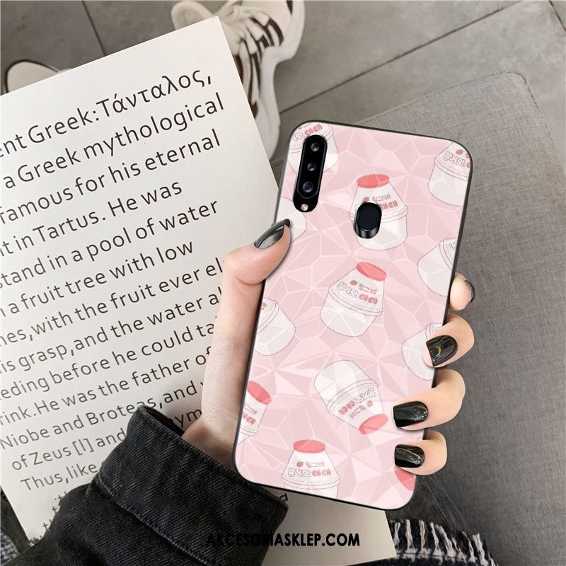 Futerał Samsung Galaxy A20s Telefon Komórkowy Wzór Kształt Diamentu Biały Gwiazda Pokrowce Sklep