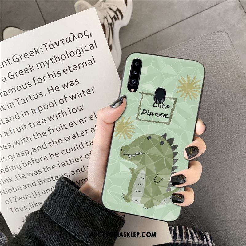 Futerał Samsung Galaxy A20s Telefon Komórkowy Wzór Kształt Diamentu Biały Gwiazda Pokrowce Sklep