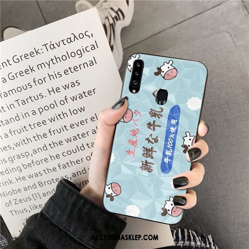 Futerał Samsung Galaxy A20s Telefon Komórkowy Wzór Kształt Diamentu Biały Gwiazda Pokrowce Sklep