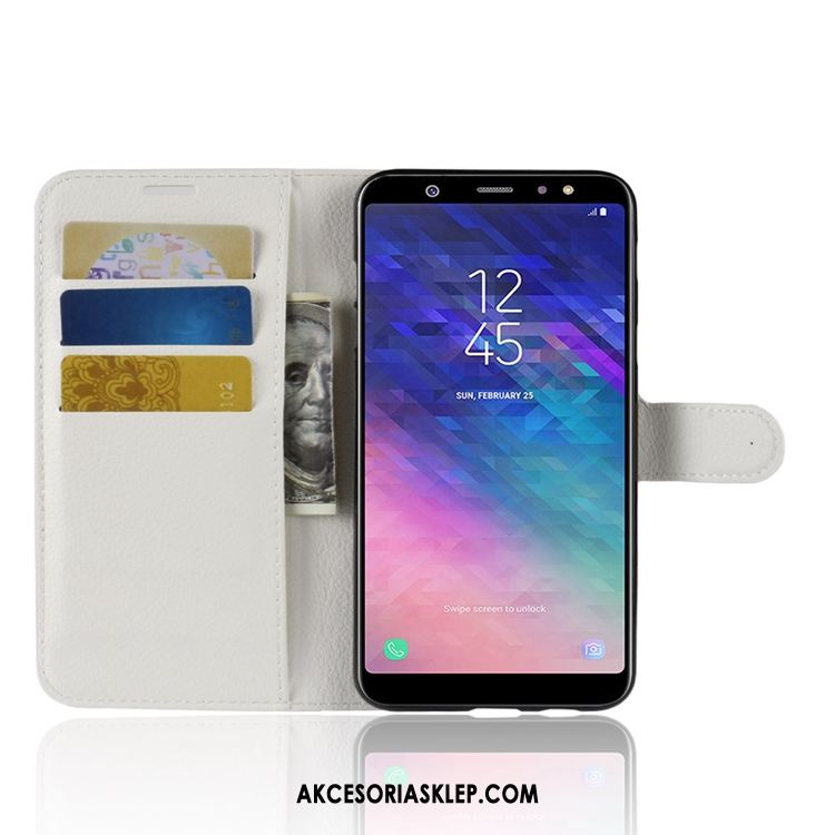 Futerał Samsung Galaxy A6+ All Inclusive Wzór Skórzany Futerał Litchi Telefon Komórkowy Etui Sklep