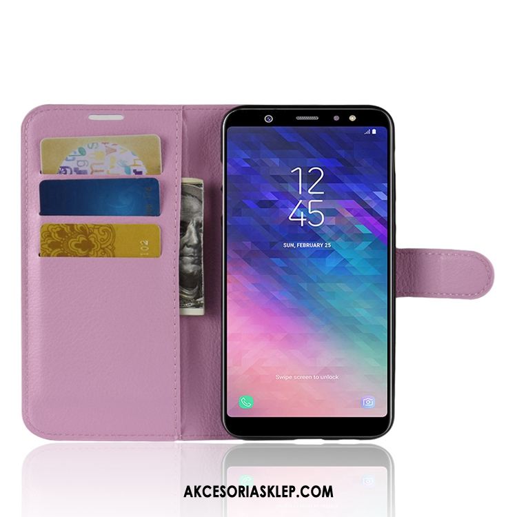 Futerał Samsung Galaxy A6+ All Inclusive Wzór Skórzany Futerał Litchi Telefon Komórkowy Etui Sklep