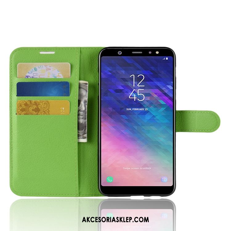 Futerał Samsung Galaxy A6+ All Inclusive Wzór Skórzany Futerał Litchi Telefon Komórkowy Etui Sklep