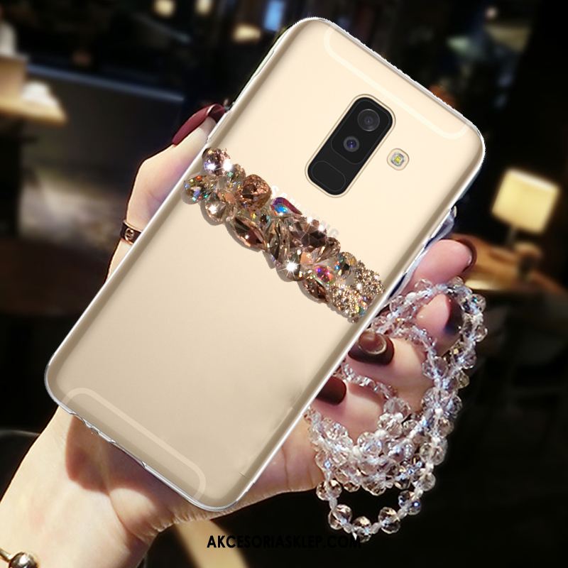 Futerał Samsung Galaxy A6+ Wiszące Ozdoby Rhinestone Ochraniacz Telefon Komórkowy Anti-fall Obudowa Sklep