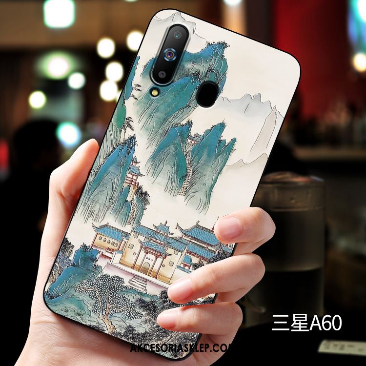 Futerał Samsung Galaxy A60 Anti-fall Miękki Czerwony Telefon Komórkowy Ochraniacz Etui Sklep