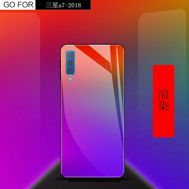 Futerał Samsung Galaxy A7 2018 Kolor Gradientu Gwiazda Szkło Telefon Komórkowy Kreatywne Pokrowce Kup