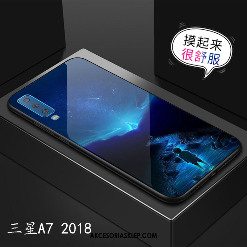 Futerał Samsung Galaxy A7 2018 Purpurowy Szkło Osobowość Gwiazda Lustro Etui Tanie