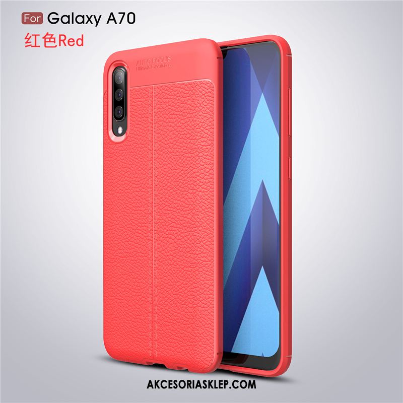 Futerał Samsung Galaxy A70 Silikonowe Anti-fall Czarny Osobowość Moda Etui Sklep