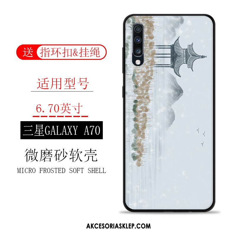 Futerał Samsung Galaxy A70 Zielony Wiatr Silikonowe Gwiazda Sceneria Etui Tanie