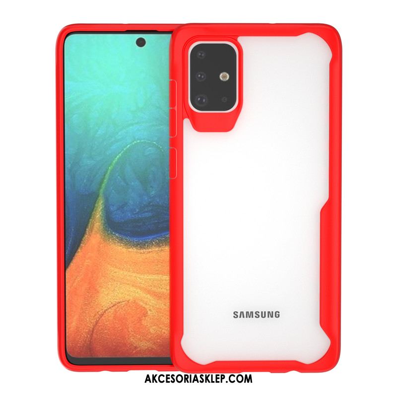 Futerał Samsung Galaxy A71 Przezroczysty Jednolity Kolor Ochraniacz Czerwony All Inclusive Obudowa Sklep