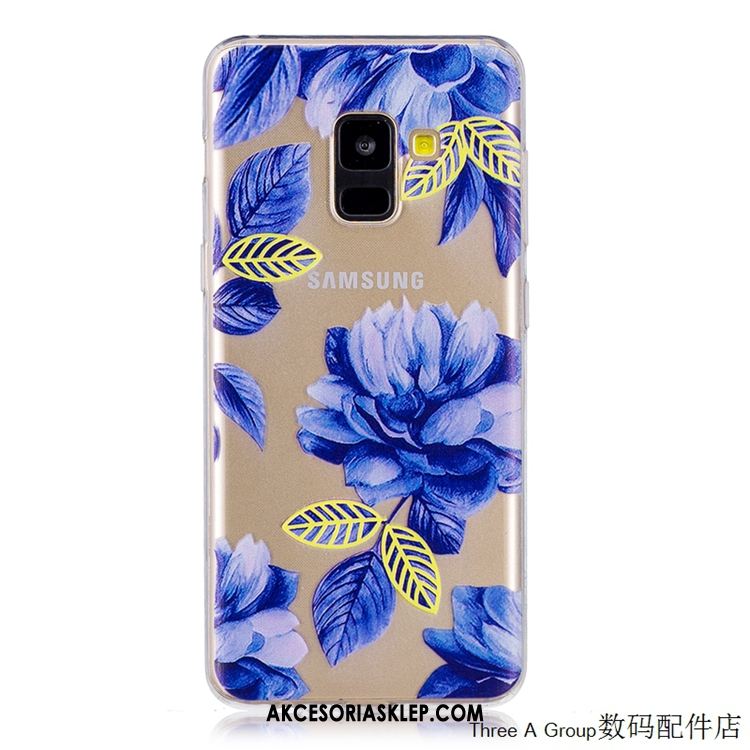 Futerał Samsung Galaxy A8 2018 Przezroczysty Silikonowe Anti-fall Zielony Telefon Komórkowy Obudowa Tanie