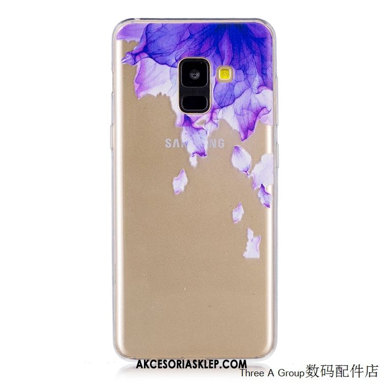 Futerał Samsung Galaxy A8 2018 Przezroczysty Silikonowe Anti-fall Zielony Telefon Komórkowy Obudowa Tanie