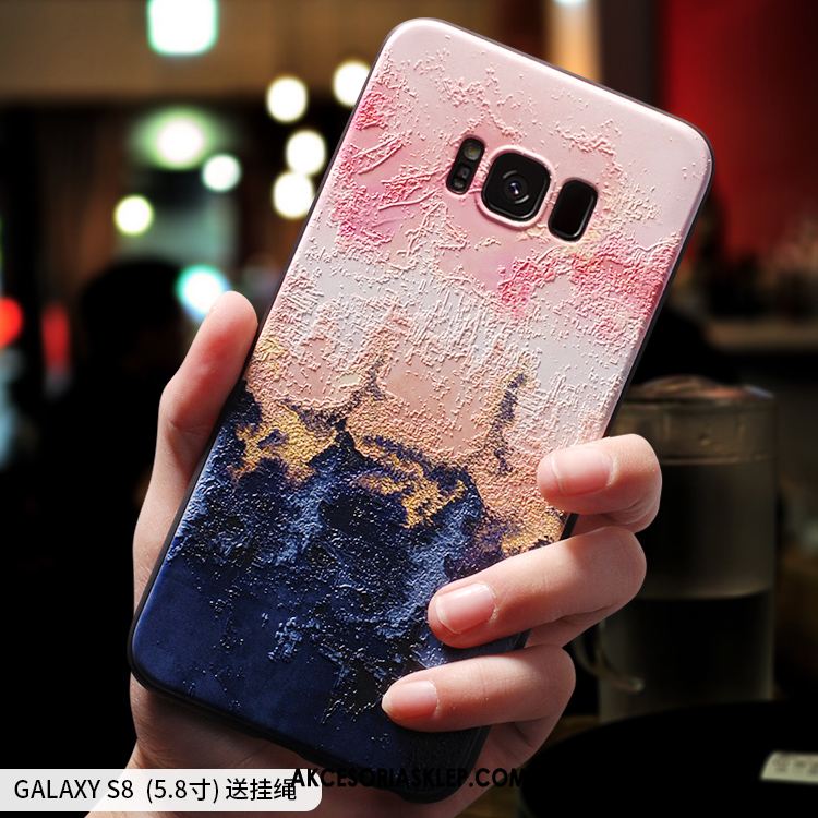 Futerał Samsung Galaxy A8 Nubuku Gwiazda Telefon Komórkowy Niebieski Osobowość Etui Na Sprzedaż