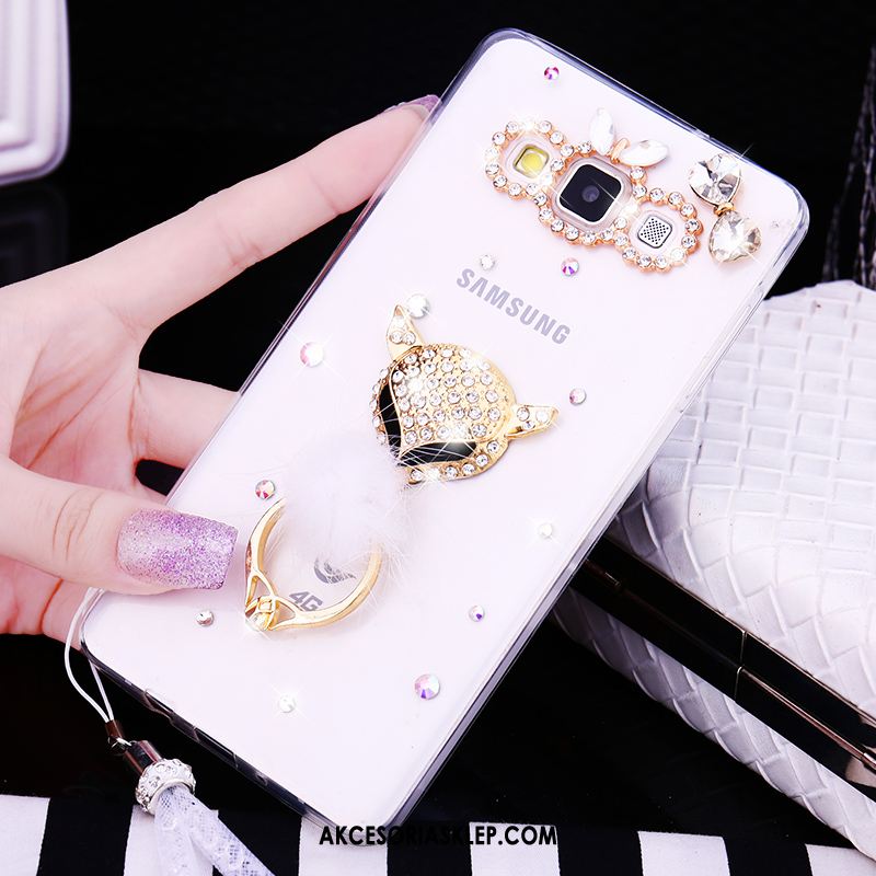 Futerał Samsung Galaxy A8 Telefon Komórkowy Biały Miękki Rhinestone Anti-fall Pokrowce Na Sprzedaż