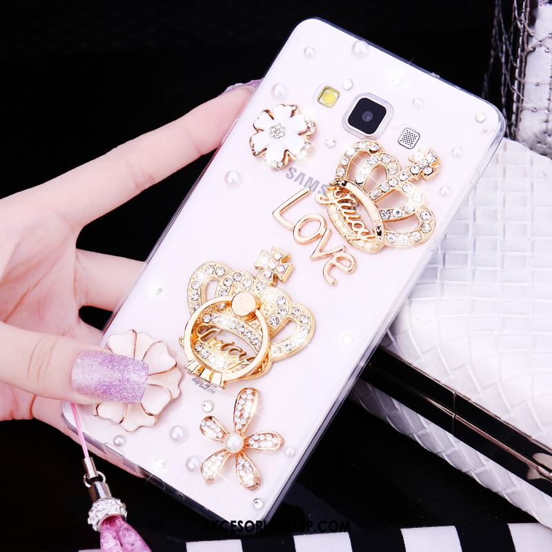 Futerał Samsung Galaxy A8 Telefon Komórkowy Biały Miękki Rhinestone Anti-fall Pokrowce Na Sprzedaż