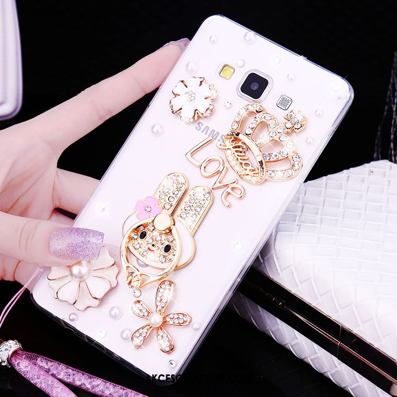 Futerał Samsung Galaxy A8 Telefon Komórkowy Biały Miękki Rhinestone Anti-fall Pokrowce Na Sprzedaż