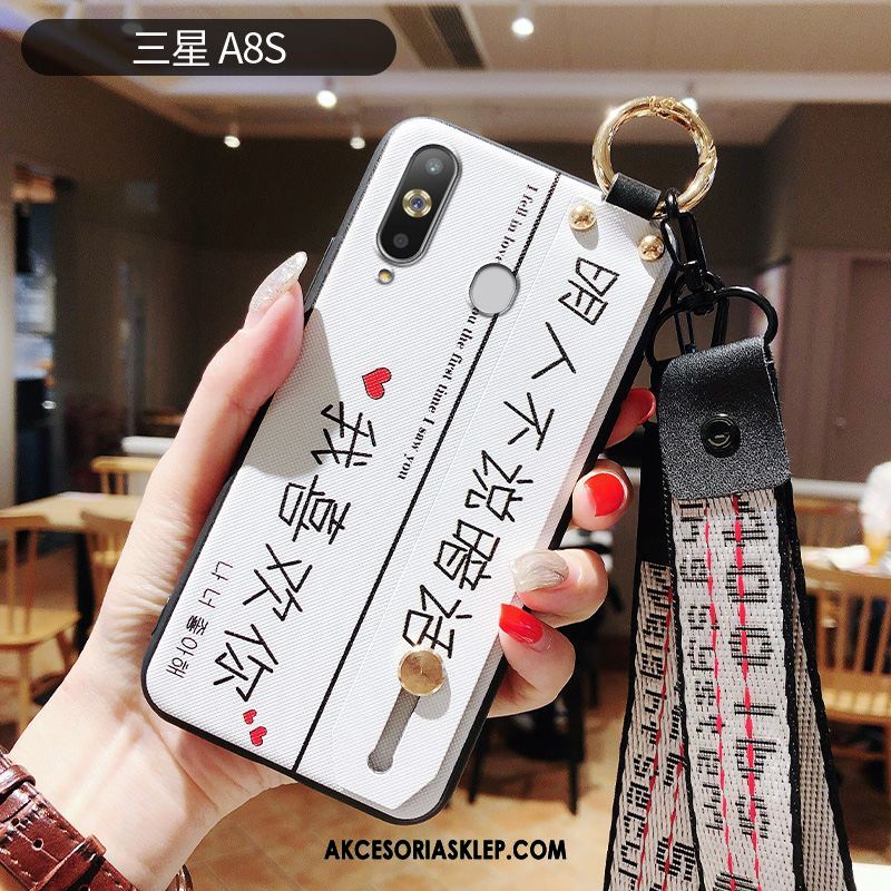 Futerał Samsung Galaxy A8s Wiatr Ochraniacz Anti-fall Biały Wiszące Ozdoby Obudowa Kup